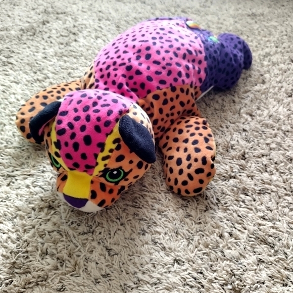 Vintage Lisa Frank Hunter Rainbow Leopard Plush Cheetah 1998 Large 23" Stuffed - Picture 1 of 8